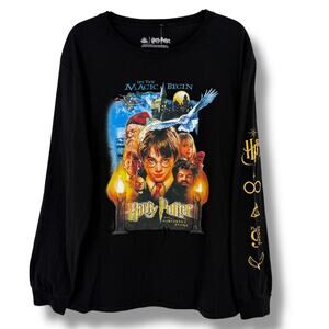Wizarding World Harry Potter Sorcerers Stone Long Sleeved Graphic Shirt Sz XL